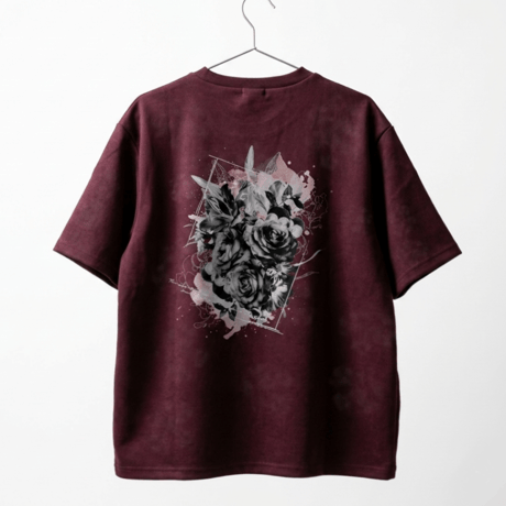 ムラフラワープリント半袖Tシャツ　63700702