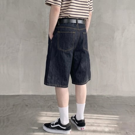 デニムショートパンツ【ハーフパンツ】　F0603-205 NV