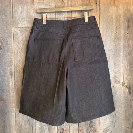 デニムショートパンツ【ハーフパンツ】　F0603-205 BK