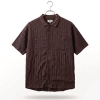 襟リブジャガードストライプシャツ　　262-3020