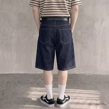 デニムショートパンツ【ハーフパンツ】　F0603-205 NV