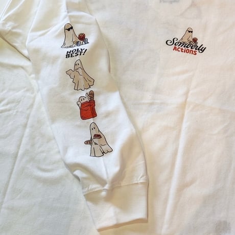 オバケソデプリント長袖Tシャツ　　6701019