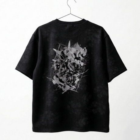 ムラフラワープリント半袖Tシャツ　63700702