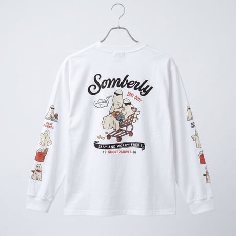 オバケソデプリント長袖Tシャツ　　6701019