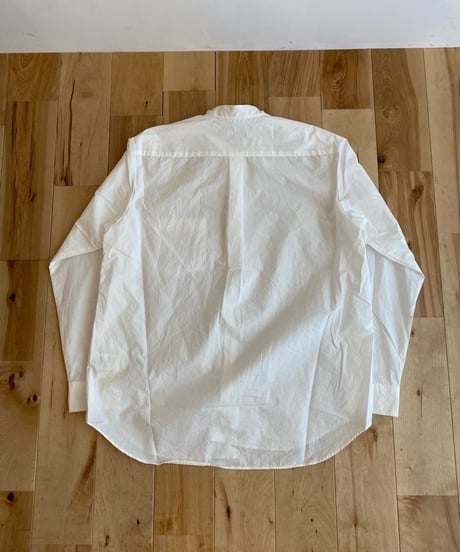 MANUAL ALPHABET マニュアルアルファベット（ユニセックス）/ WASHER TYPEWRITER LOOSE FIT B/C SHIRTS 【ホワイト】