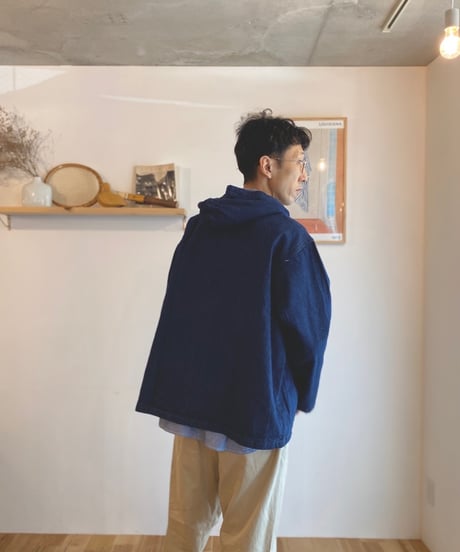 NECESSARY OR UNNECESSARY (NOUN) ナウン  /　DENIM HOOD 【インディゴ】