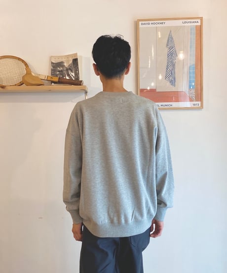MANUAL ALPHABET マニュアルアルファベット（ユニセックス）/  30/10 WIDE SWEAT SHIRT 【杢グレー】
