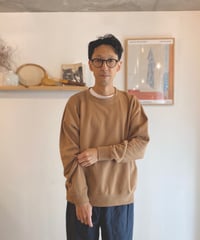 MANUAL ALPHABET マニュアルアルファベット（ユニセックス）/  30/10 WIDE SWEAT SHIRT 【キャメル】