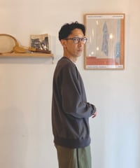 MANUAL ALPHABET マニュアルアルファベット（ユニセックス）/  30/10 WIDE SWEAT SHIRT 【チャコール】
