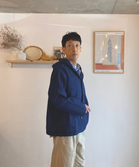 NECESSARY OR UNNECESSARY (NOUN) ナウン  /　DENIM HOOD 【インディゴ】