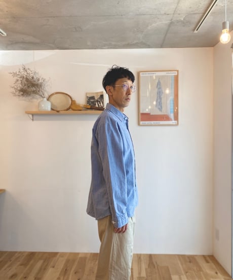 NECESSARY OR UNNECESSARY (NOUN) ナウン  /　SJ シャツジャケット 【ブルー】