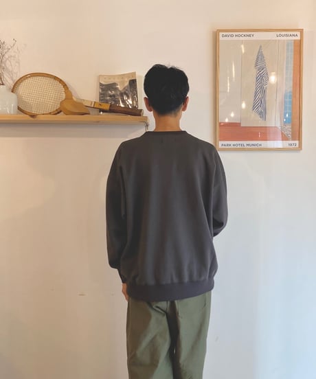 MANUAL ALPHABET マニュアルアルファベット（ユニセックス）/  30/10 WIDE SWEAT SHIRT 【チャコール】
