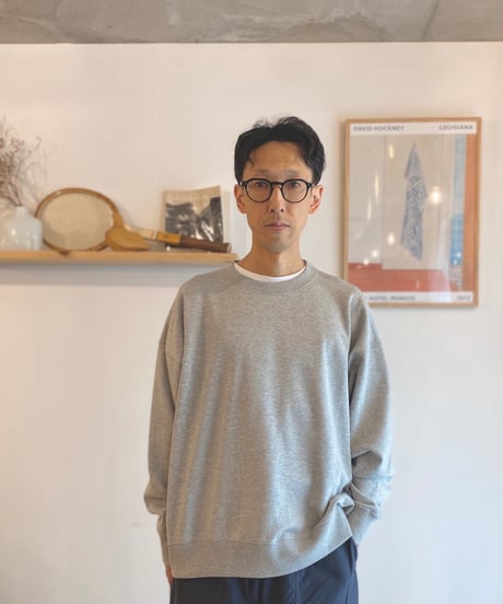 MANUAL ALPHABET マニュアルアルファベット（ユニセックス）/  30/10 WIDE SWEAT SHIRT 【杢グレー】