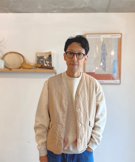 NECESSARY OR UNNECESSARY (NOUN) ナウン  /　CORDUROY VEST 【ナチュラル】