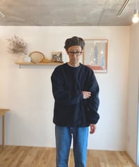 maillot マイヨ（ユニセックス）/ micro fleece pocket crew trainer 【ブラック】