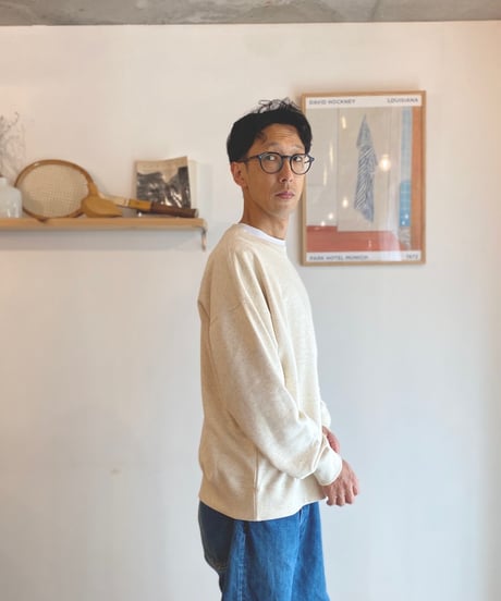 MANUAL ALPHABET マニュアルアルファベット（ユニセックス）/  30/10 WIDE SWEAT SHIRT 【オートミール】