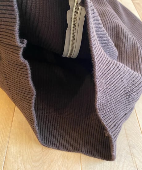 MANUAL ALPHABET マニュアルアルファベット（ユニセックス）/　ALL TIME KNIT RIB ZIP　【コーヒー】