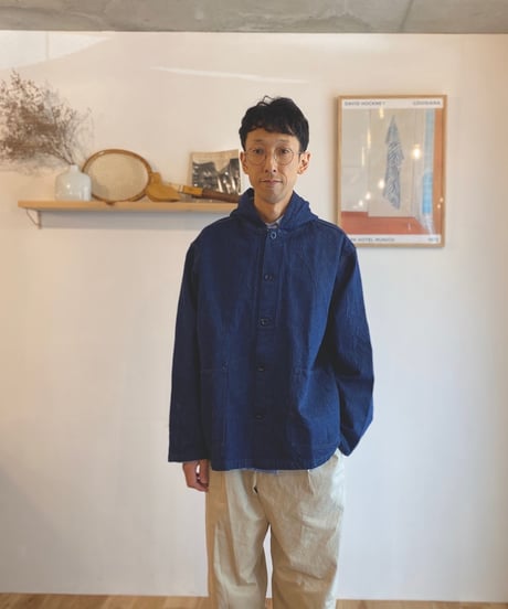 NECESSARY OR UNNECESSARY (NOUN) ナウン  /　DENIM HOOD 【インディゴ】