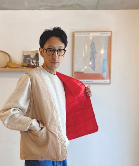 NECESSARY OR UNNECESSARY (NOUN) ナウン  /　CORDUROY VEST 【ナチュラル】