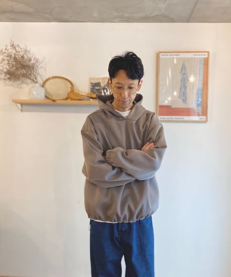 MANUAL ALPHABET マニュアルアルファベット（ユニセックス）/　AIR BOAR JERSEY PARKER 【モカ】