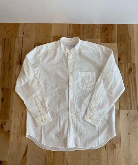 MANUAL ALPHABET マニュアルアルファベット（ユニセックス）/ WASHER TYPEWRITER LOOSE FIT B/C SHIRTS 【ホワイト】