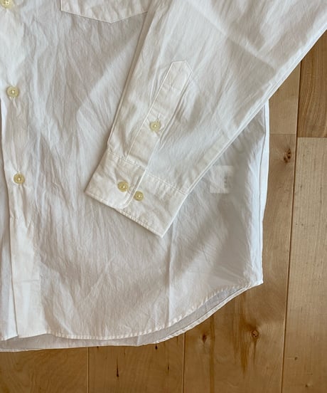 MANUAL ALPHABET マニュアルアルファベット（ユニセックス）/ WASHER TYPEWRITER LOOSE FIT B/C SHIRTS 【ホワイト】
