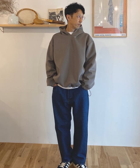 MANUAL ALPHABET マニュアルアルファベット（ユニセックス）/　AIR BOAR JERSEY PARKER 【モカ】