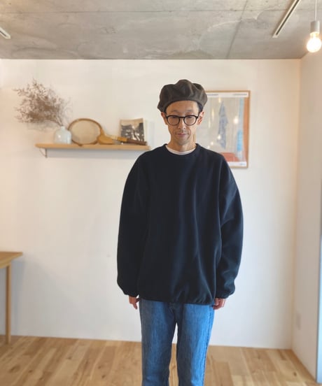 maillot マイヨ（ユニセックス）/ micro fleece pocket crew trainer 【ブラック】