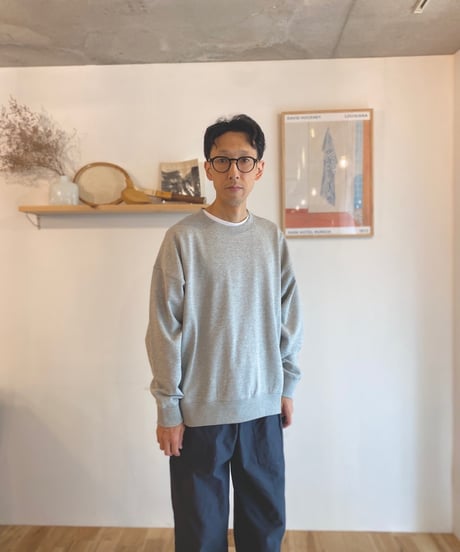 MANUAL ALPHABET マニュアルアルファベット（ユニセックス）/  30/10 WIDE SWEAT SHIRT 【杢グレー】