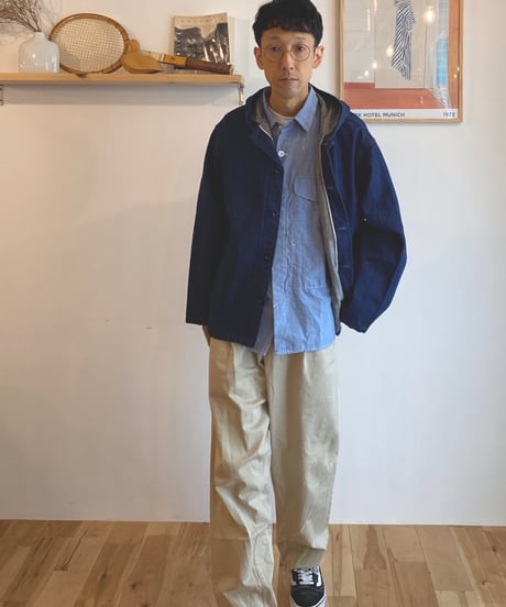 NECESSARY OR UNNECESSARY (NOUN) ナウン  /　DENIM HOOD 【インディゴ】