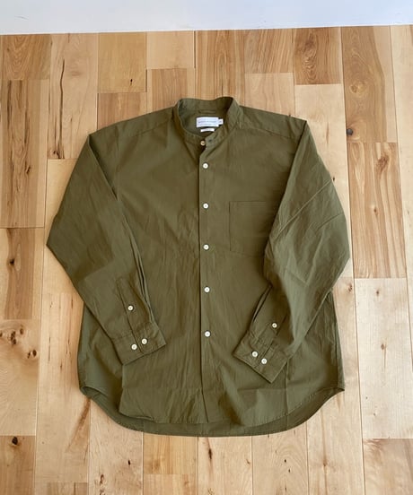 MANUAL ALPHABET マニュアルアルファベット（ユニセックス）/ WASHER TYPEWRITER LOOSE FIT B/C SHIRTS 【オリーブ】