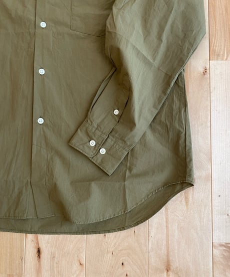 MANUAL ALPHABET マニュアルアルファベット（ユニセックス）/ WASHER TYPEWRITER LOOSE FIT B/C SHIRTS 【オリーブ】