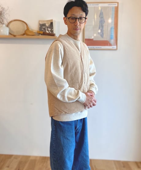 NECESSARY OR UNNECESSARY (NOUN) ナウン  /　CORDUROY VEST 【ナチュラル】