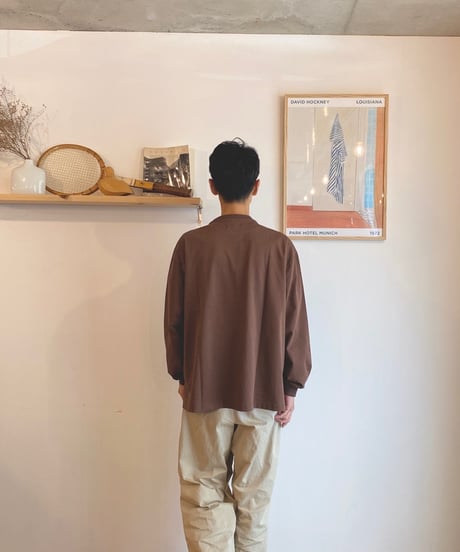 MANUAL ALPHABET マニュアルアルファベット（ユニセックス）/ FANCTIONAL PRD WIDE LS TEE 【ブラウン】