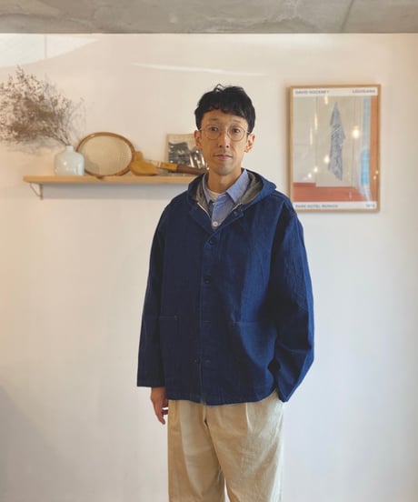NECESSARY OR UNNECESSARY (NOUN) ナウン  /　DENIM HOOD 【インディゴ】