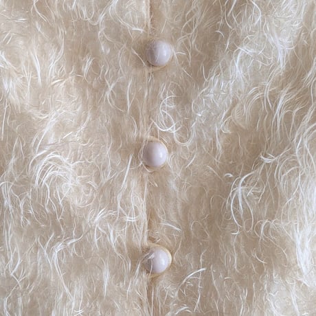 《 WOMEN 》 MANON / JACQUARD FUR JACKET ( IVORY )