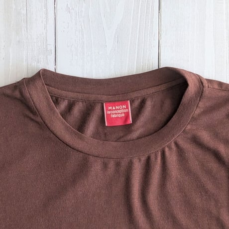 《 WOMEN 》 MANON / SOFT KNIT CREW LONG SLEEVE TEE ( BROWN )