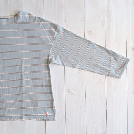 《 WOMEN 》 PONT DE CHALONS / レトロボーダー長袖プルオーバー ( ブルー )