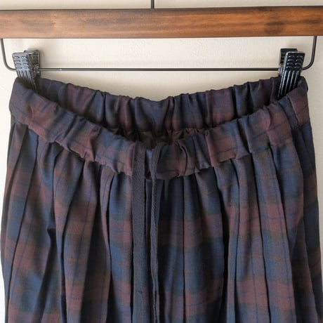 《 WOMEN 》 sosotto / チェック切替プリーツスカート ( NAVY )