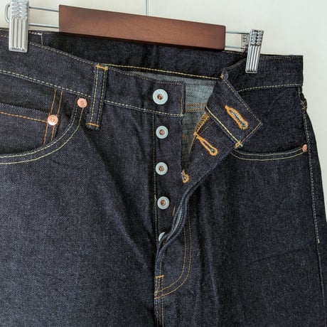 《 MEN 》 H.UNIT / Raw denim regular tapered 5P ( Indigo / One wash )