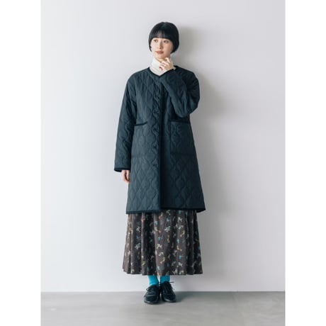 《 WOMEN 》 PONT DE CHALONS / キルティング リバーシブルコート ( ブラック )