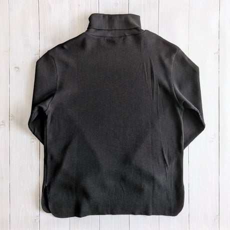 《 UNISEX 》 ämne / HIGH DENSITY WAFFLE turtle tee ( Black )