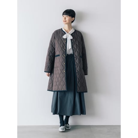 《 WOMEN 》 PONT DE CHALONS / キルティング リバーシブルコート ( ネイビー )