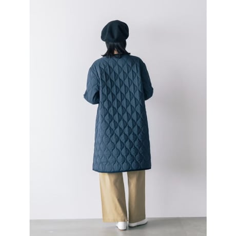 《 WOMEN 》 PONT DE CHALONS / キルティング リバーシブルコート ( ネイビー )