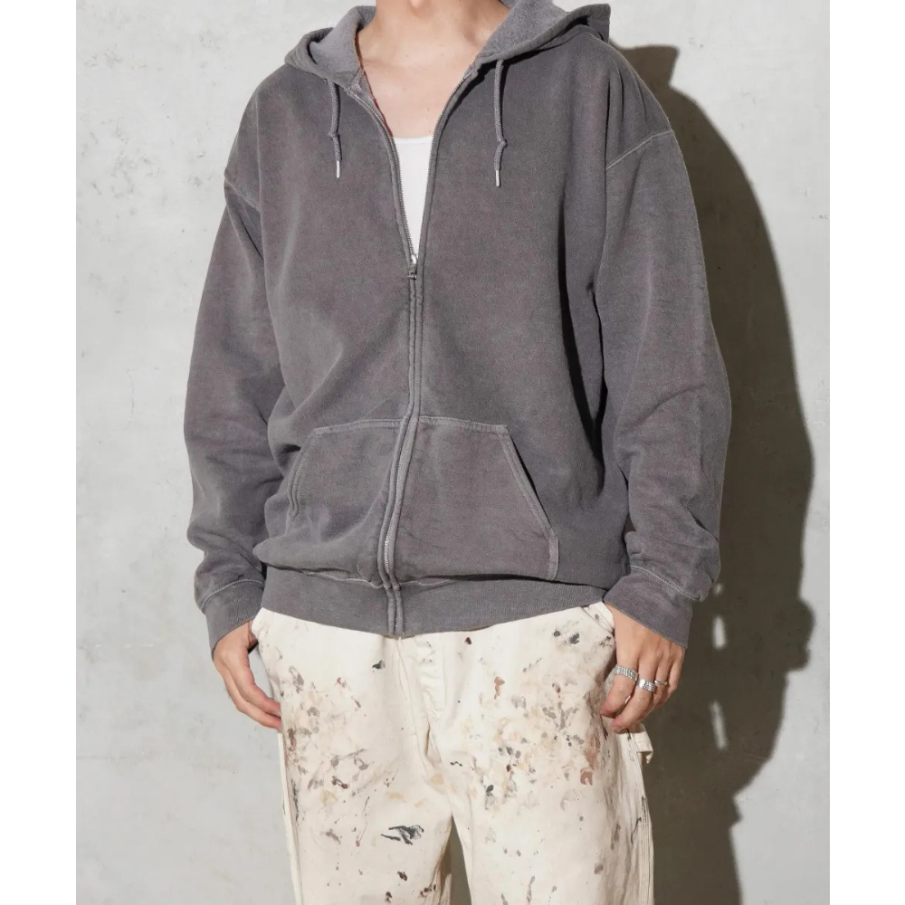 MEN 》 TOWNCRAFT / 90S PIGMENT FULL ZIP HOODIE