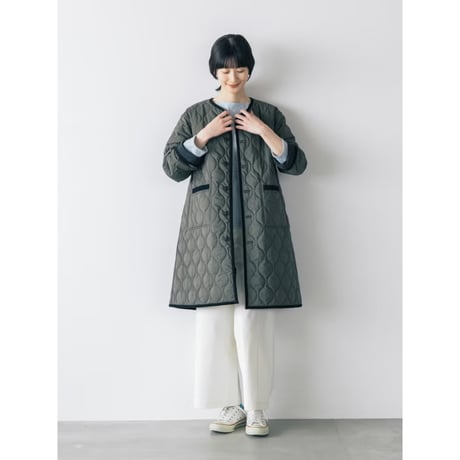 《 WOMEN 》 PONT DE CHALONS / キルティング リバーシブルコート ( ブラック )