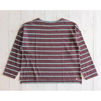 《 WOMEN 》 PONT DE CHALONS / レトロボーダー長袖プルオーバー ( ブラウン )