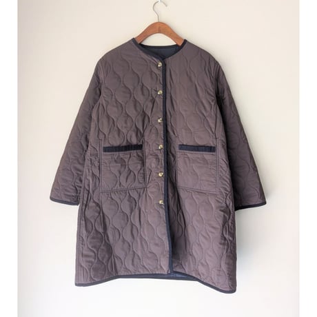 《 WOMEN 》 PONT DE CHALONS / キルティング リバーシブルコート ( ネイビー )
