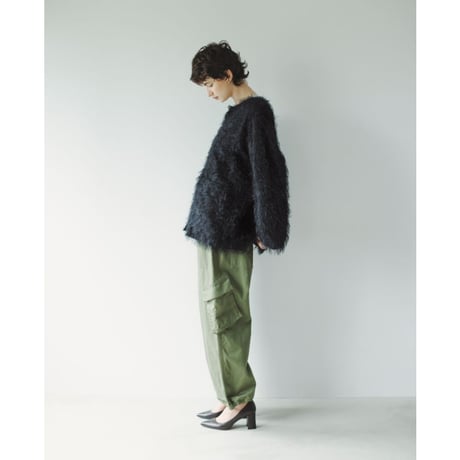 《 WOMEN 》 MANON / JACQUARD FUR JACKET ( BLACK )