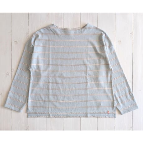 《 WOMEN 》 PONT DE CHALONS / レトロボーダー長袖プルオーバー ( ブルー )